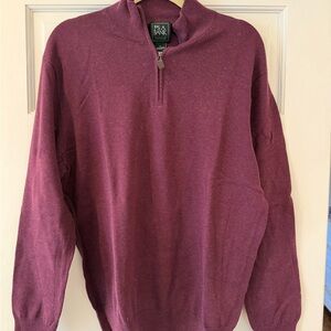 Jos. A. Bank Burgundy Zip-Up Sweater